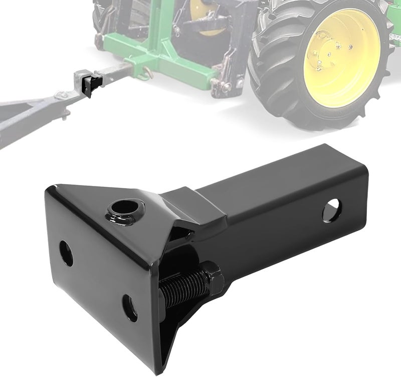 WUTIST Sleeve Hitch Adapter for 2" Receiver Compatible with 3-Point Hitch Sub-Compact Tractor Steel Lawn Garden Farm Tractor Hitch Adapter Black - Image 1